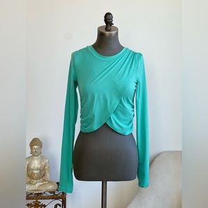 Free People Movement With a Twist Top Teal NWOT